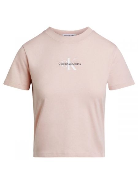 Polo majica sa dugačkim rukavima Calvin Klein Jeans ružičasta