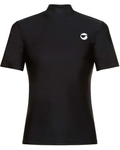 T-shirt à col montant avec manches courtes Coperni noir