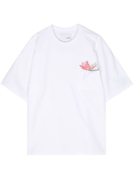 Majica s cvetličnim vzorcem Yoshiokubo bela