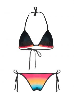 Bikini mit print mit farbverlauf The Attico schwarz