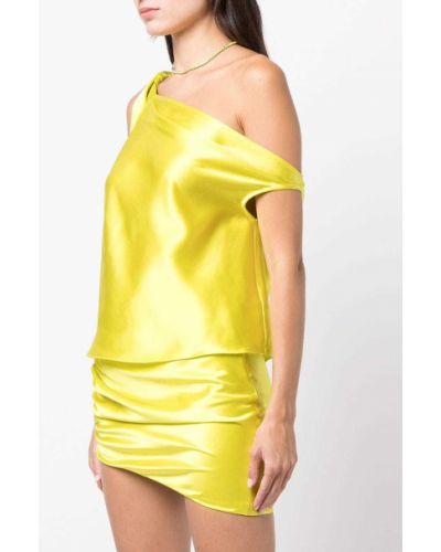 Hedvábný top Michelle Mason žlutý