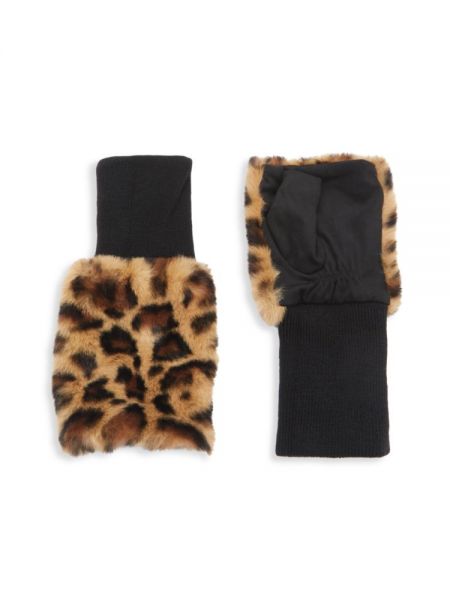 Леопардовые перчатки с принтом Glamourpuss Nyc