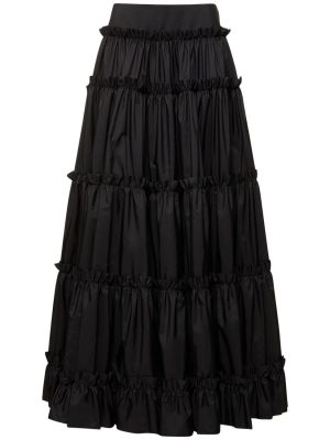 Nylónová dlhá sukňa Roberto Cavalli čierna