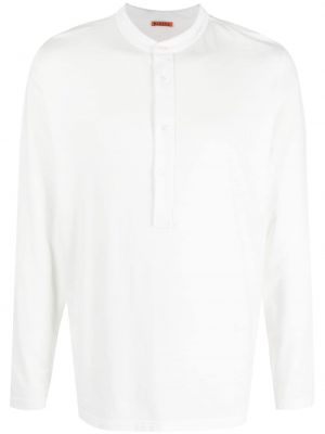 Koszulka na guziki bawełniana Barena biała