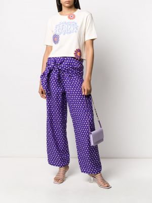 Pantalones con estampado con estampado abstracto Kenzo violeta