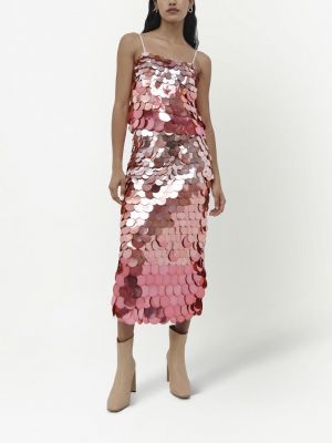 Růžové midi sukně s flitry Jonathan Simkhai
