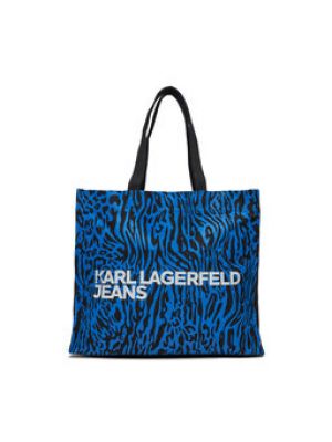 Kabelka Karl Lagerfeld Jeans modrá