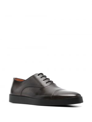 Chaussures oxford en cuir Santoni noir