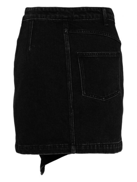 Spódnica jeansowa asymetryczna drapowana Goen.j czarna