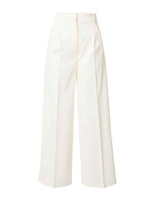 Pantaloni plissettati Dorothy Perkins bianco