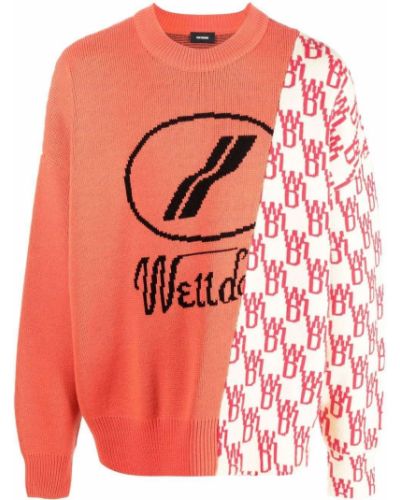 Пуловер We11done оранжево