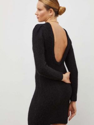Gyapjú testhezálló mini ruha Ba&sh fekete