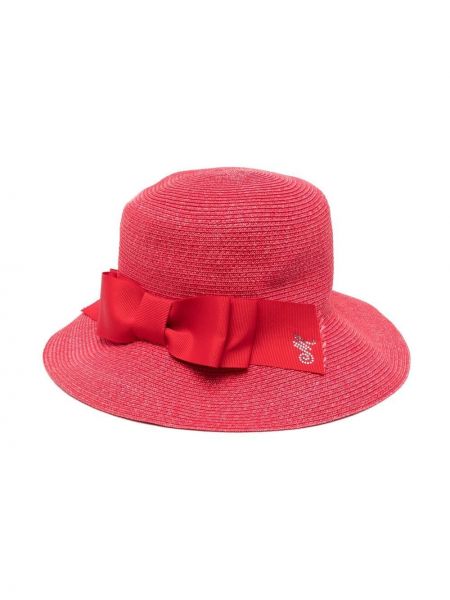 Cappello con fiocco intrecciato Monnalisa rosso