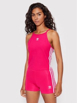 Top slim fit Adidas ružičasta