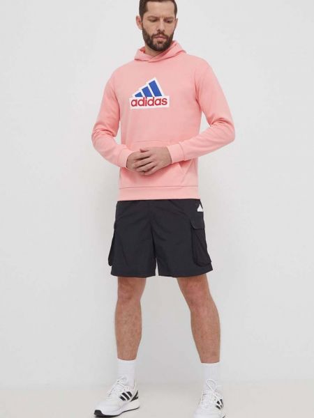 Hoodie s kapuljačom Adidas ružičasta