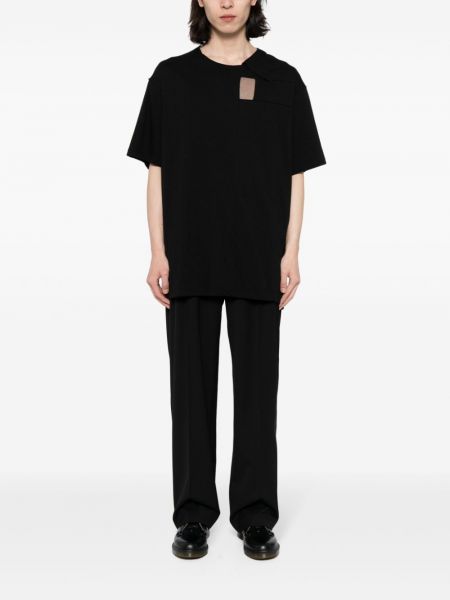 T-shirt aus baumwoll Yohji Yamamoto schwarz