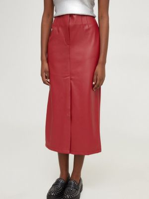 Midi suknja Answear Lab crvena