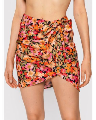 Mini spódniczka slim fit For Love & Lemons - pomarańczowy