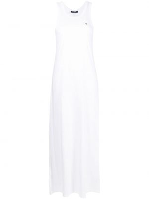 Αμάνικο φόρεμα με κέντημα Raf Simons λευκό