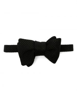 Krawat z kokardką żakardowy Tom Ford czarny
