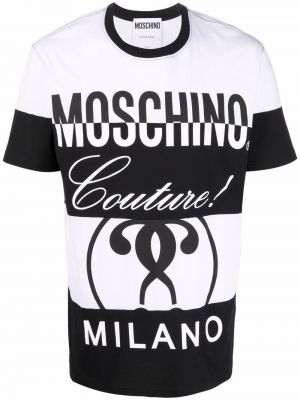 Camiseta a rayas Moschino blanco