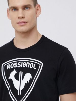 Хлопковая футболка Rossignol черная