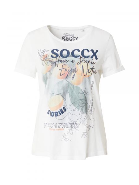 Vlnené tričko Soccx biela