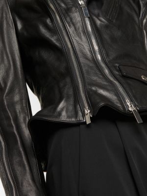 Kožená bunda Noir Kei Ninomiya čierna