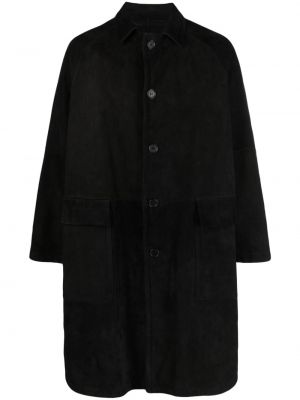 Palton din piele de căprioară Salvatore Santoro negru