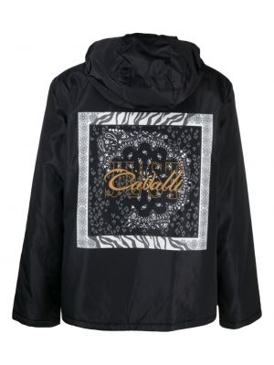 Jacke mit kapuze mit print Just Cavalli schwarz