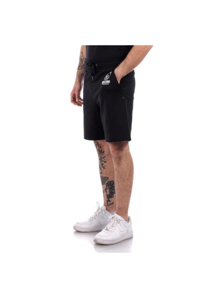Pantalones cortos de algodón con bolsillos Moschino negro
