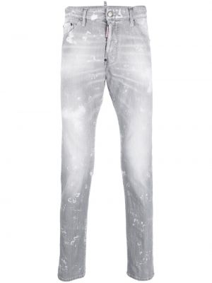 Jeans skinny effet usé Dsquared2 gris