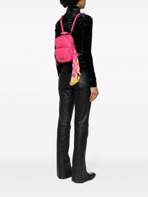 Pikowany plecak skórzany Versace Jeans Couture