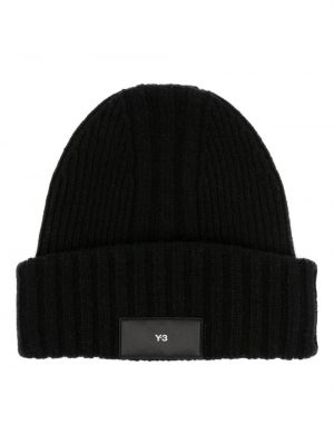 Dzianinowa czapka Y-3 czarna