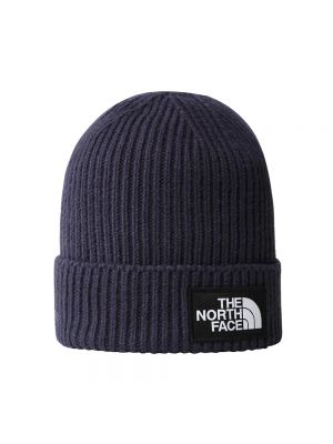 Dzianinowa czapka The North Face niebieska