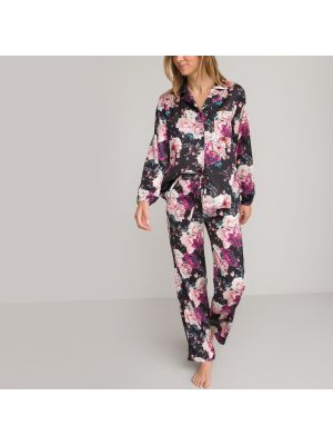 Pijama de raso de flores con estampado La Redoute Collections