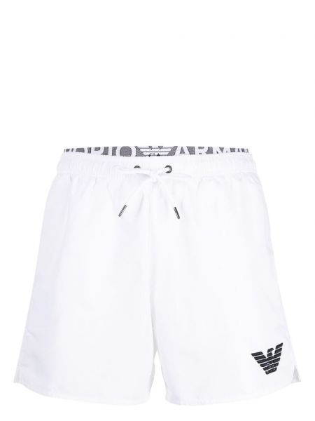 Kratke hlače s printom Emporio Armani bijela