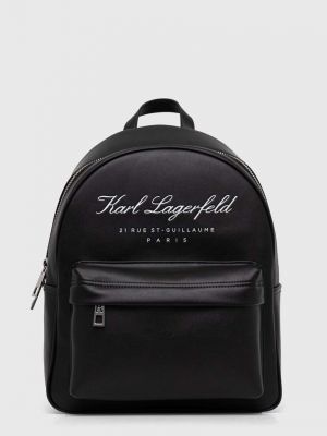 Черный рюкзак с принтом Karl Lagerfeld