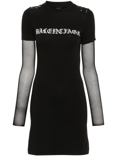 Μini φόρεμα με σχέδιο από ζέρσεϋ Balenciaga