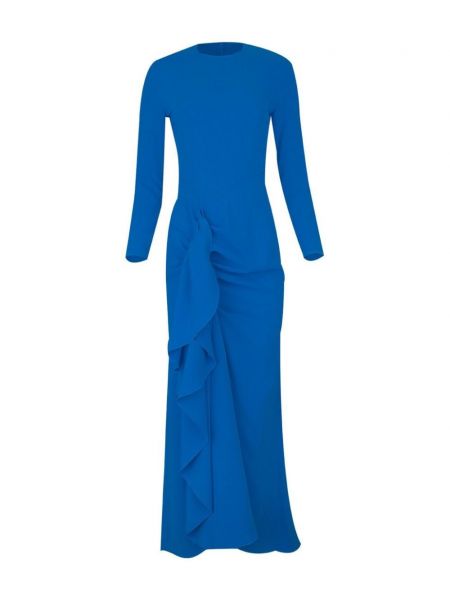 Večernja haljina s volanima Solace London plava
