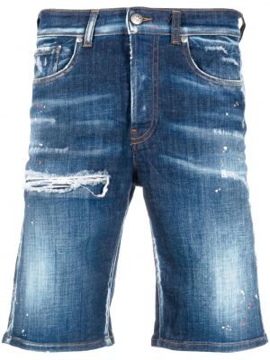 Distressed jeans shorts John Richmond blau