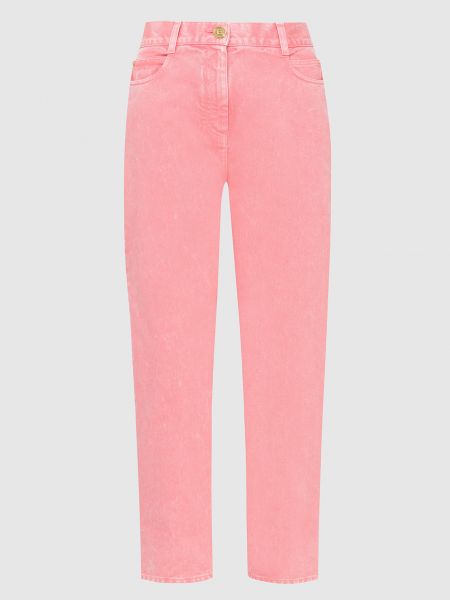 Зауженные джинсы Balmain розовый