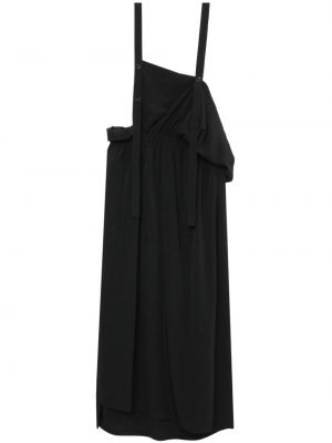 Czarna spódnica midi z falbankami asymetryczna Ys