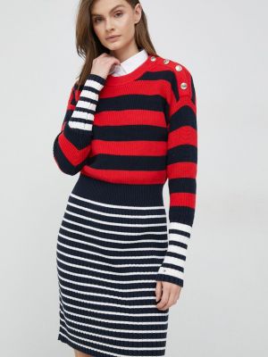 Uska mini haljina Tommy Hilfiger plava