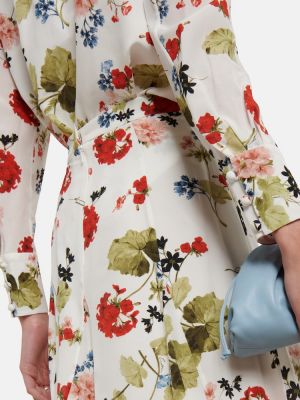 Svilena bluza s cvetličnim vzorcem Erdem