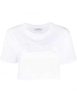 Тениска бродирана Lanvin бяло