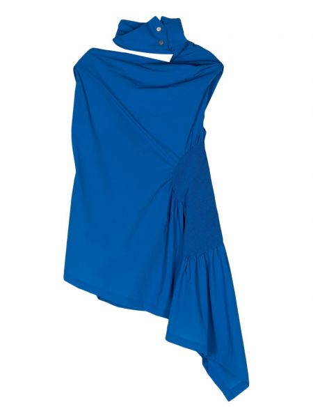 Bluzka asymetryczna Issey Miyake niebieska