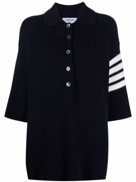 Πλεκτό polo Thom Browne μπλε