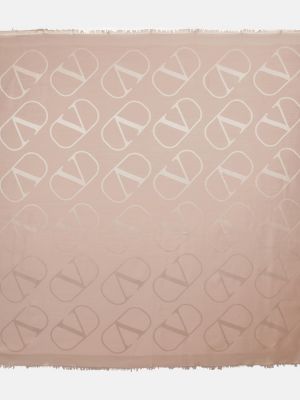 Pañuelo de tejido jacquard Valentino rosa