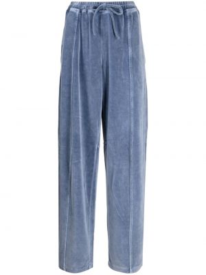 Velurové teplákové nohavice Alexander Wang modrá